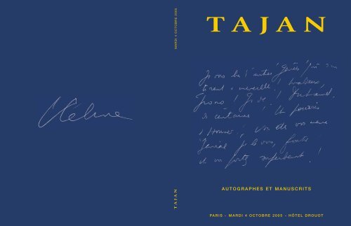 Tajan - Autographes et Manuscrits