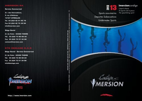 Catalogue 2013 - IMERSION