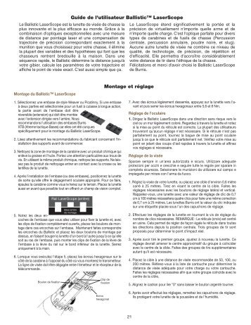 Montage et réglage Guide de l'utilisateur Ballistic ... - Burris