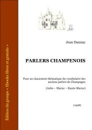 PARLERS CHAMPENOIS - Jean Daunay - Ebooks libres et gratuits