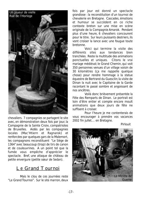 Brouzouf n°11 automne 2000 - Les Compagnons de la Verte Tente