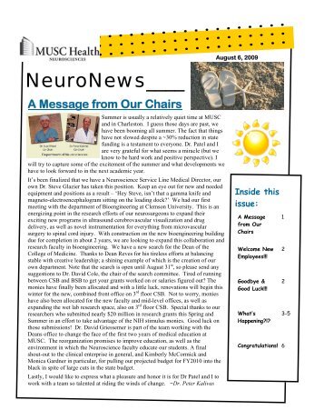 NeuroNews! - Medical University of South Carolina