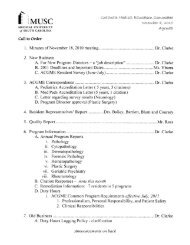 December 8, 2010 Agenda - Academicdepartments Musc - Medical ...