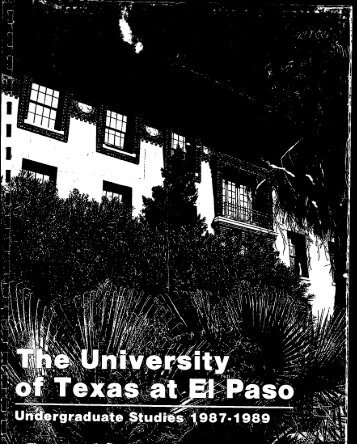 1 - Academics Portal Index > Home - University of Texas at El Paso