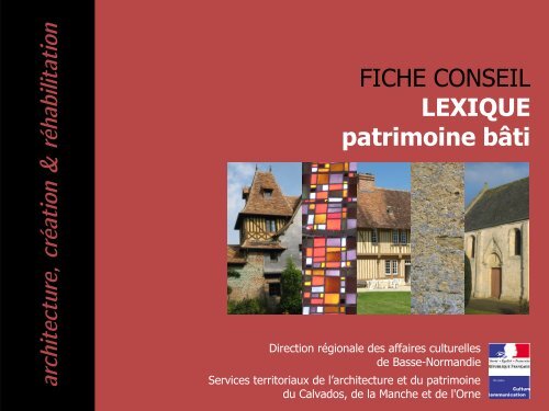 Lexique du patrimoine bâti - Ministère de la Culture et de la ...