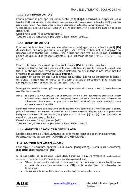 DOMINO 24 DOMINO 48 - ADB Lighting Technologies