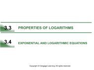 3.3 PROPERTIES OF LOGARITHMS - Utep