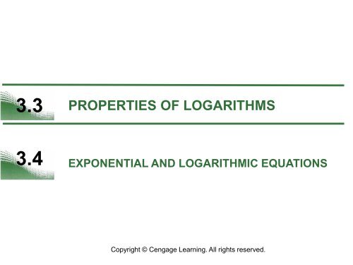 3.3 Part 4: Condensing Logarithmic Expressions