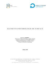 Eléments d'Hydrologie de Surface