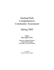 Sunland Park Integrated Assessment Spring 2005 - Utep - University ...