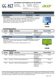 Sonderposten Acer Monitore und Projektoren.pdf - Acer Sonderposten