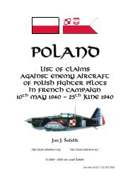 Poland - Jan J. Safarik: Air Aces - Safarikovi.org