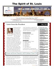 2010-05 May Newsletter - Chefs de Cuisine Association of St Louis