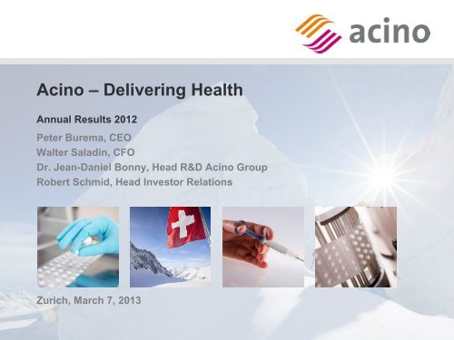 PDF - Presentation for Media & Analysts - Acino