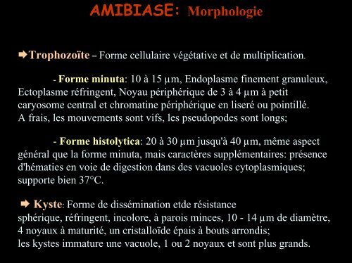 COPROLOGIE PARASITAIRE