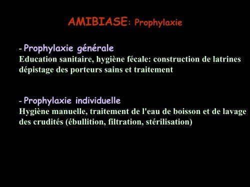 COPROLOGIE PARASITAIRE