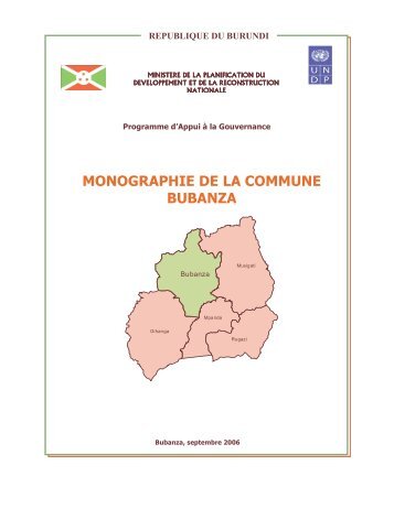 MONOGRAPHIE DE LA COMMUNE BUBANZA - Burundi Net