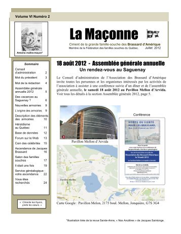 La Maçonne - Association des Brassard d'Amerique