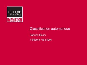 Classification automatique - Fabrice Rossi