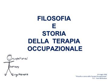 Le origini della Terapia Occupazionale - E. Medea