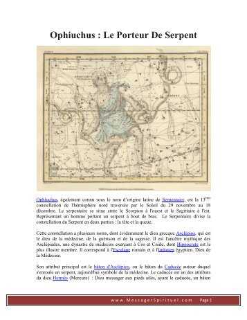 Ophiuchus : Le Porteur De Serpent - Messager Spirituel