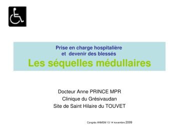 Séquelles médulaires - Association Nationale des Médecins du ...