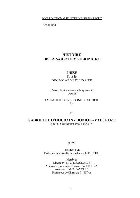 Histoire De La Saignée Vétérinaire - 