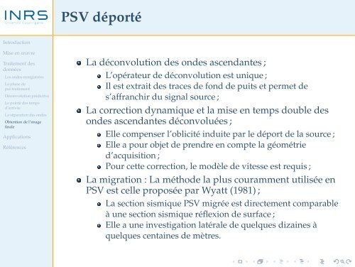 Méthodes sismiques 11 - Profilage sismique vertical - liamg