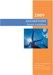 Dossier scientifique Isocinétisme - Elite Médicale