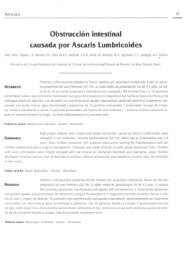 Obstrucción intestinal causada por Ascaris Lumbricoides - ACACI