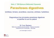 Diagnostiquer les principales parasitoses digestives - Atlas