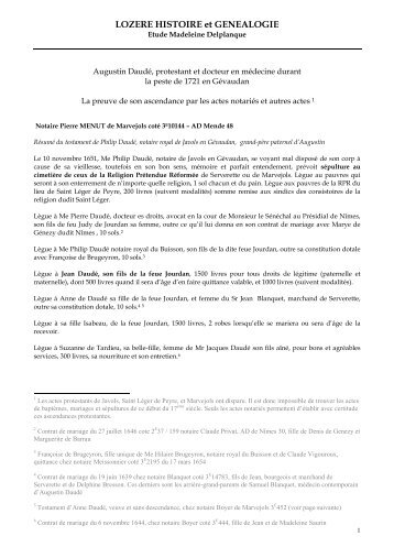 Augustin Daudé M. Delplanque janv 09 - Lozère Histoire et ...