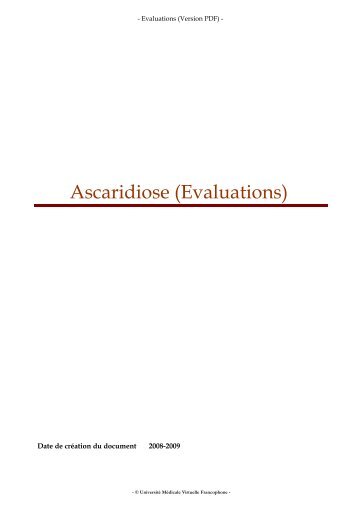 Ascaridiose (Evaluations)