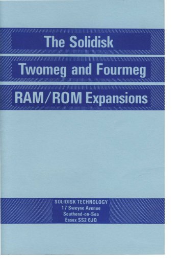 Solidisk Twomeg and Fourmeg RAM/ROM Expansions