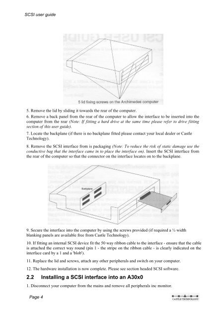 Castle SCSI User Guide