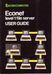 Acorn Econet Level 1 file server User Guide