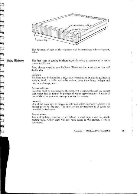 Acorn Communicator Filestore Manager's Guide