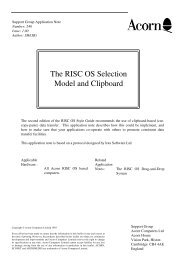 The RISC OS Selection Model and Clipboard