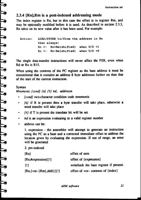 ARM Software reference manual