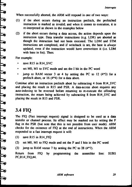 ARM Software reference manual