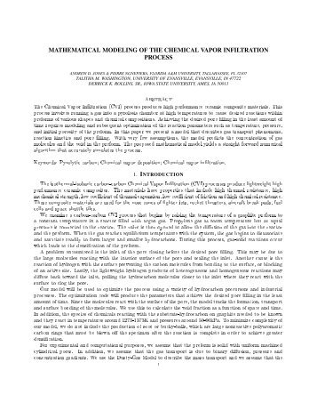 2007: mathematical modeling of the chemical vapor infiltration process