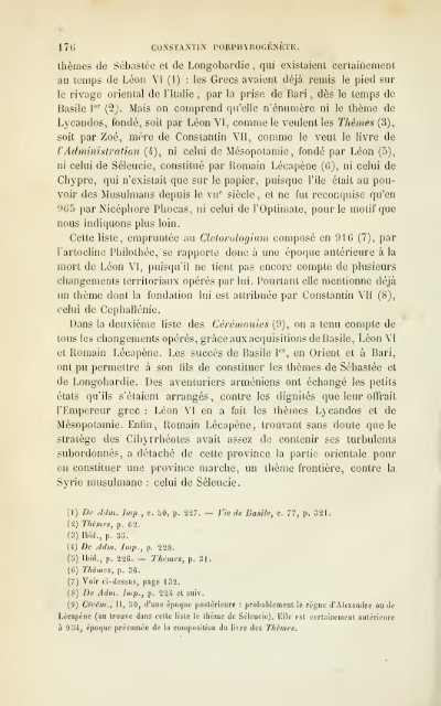 L'Empire grec au dixième siècle; Constantin ... - mura di tutti