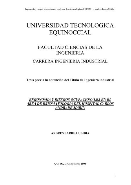 UNIVERSIDAD TECNOLOGICA EQUINOCCIAL - Repositorio UTE ...