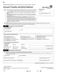 Account Transfer Form - Ameriprise Financial