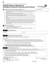 Durable Power of Attorney for Ameriprise Financial Accounts and ...