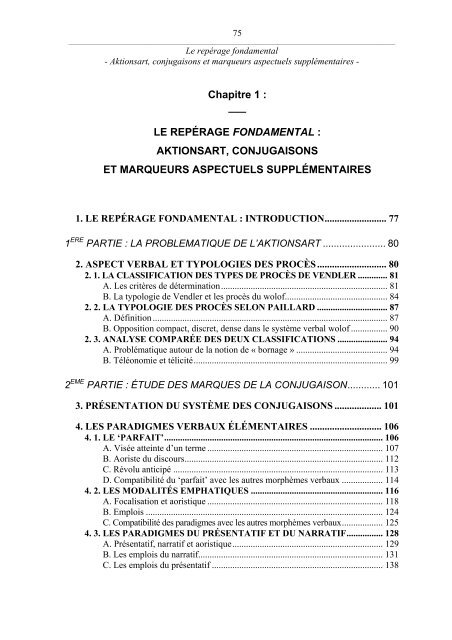 Chapitre 1 : LE REPÉRAGE FONDAMENTAL - La linguistique du ...