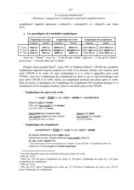 Chapitre 1 : LE REPÉRAGE FONDAMENTAL - La linguistique du ...