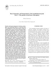 Basic kinematics and biomechanics of the patellofemoral joint Part 2 ...