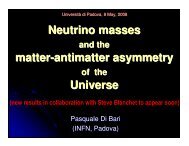 Neutrino masses and the matter-antimatter asymmetry - Infn