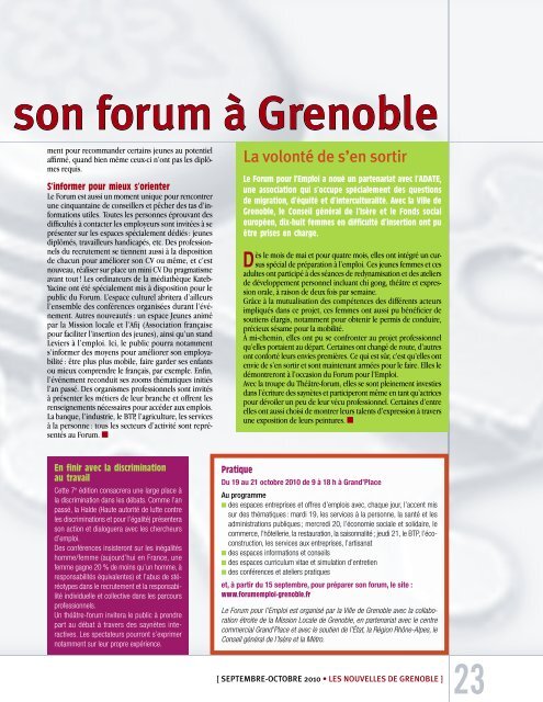 Grand'Place accueille le 7e forum pour l'emploi - Ville de Grenoble